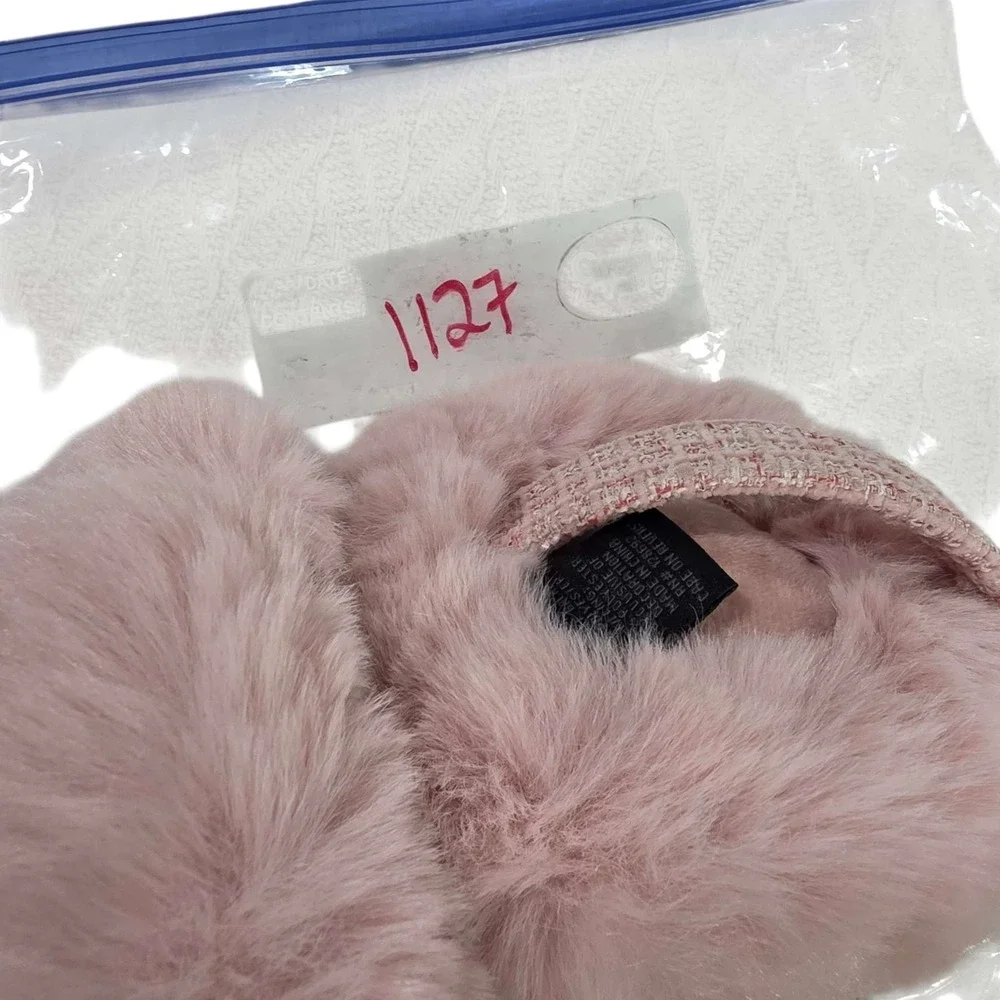 Steve Madden Pink Faux Fur Earmuffs Cozy Winter Warm Ear Warmers One‎ Size